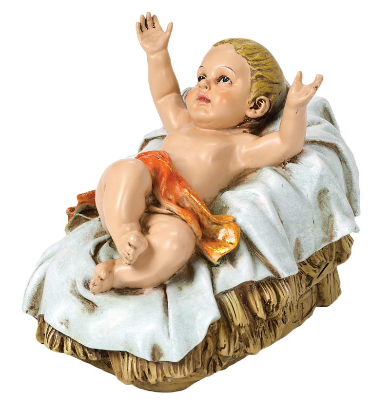 Joseph's Studio by Roman - Color Baby Jesus Figure for 27" Scale Nativity Collection, 6.25" H, Resin and Stone, Decorative, Collection, Durable, Long Lasting